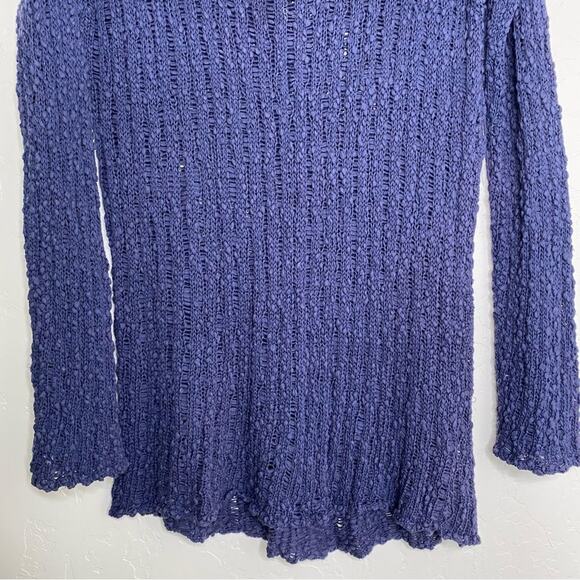 Michael Stars Purple Loose Knit 100% Cotton Scoop Neck Sweater XS - Picture 4 of 12
